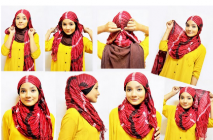 تعلمي بالصور التوضيحيه لف الحجاب بأكثر من شكل