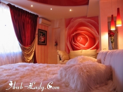 أحدث ديكورات غرف النوم باللون الأحمر