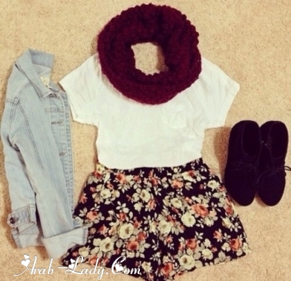 TOP AND SKATER SKIRT قمة الأنوثة