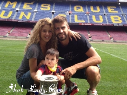 صور جديده لشاكيرا مع زوجها و إبنها ميلان