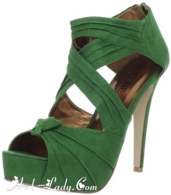 تشكيلة احذية فاتنة باللون الأخضر