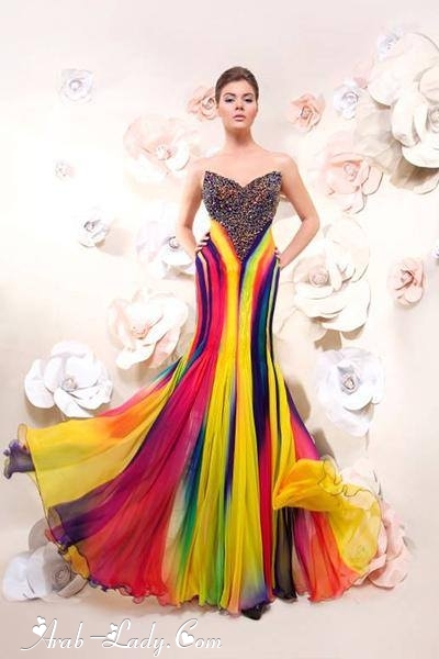فساتين سهرة أنيقة وجذابة موضة 2014