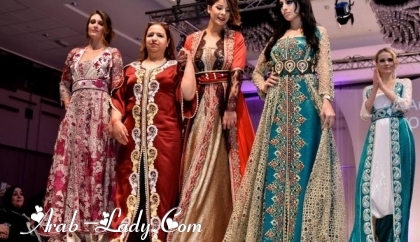 القفطان المغربي يتألق بجمالية في عروض الأزياء الخاصة بموسم ربيع 2017