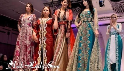 القفطان المغربي يتألق بجمالية في عروض الأزياء الخاصة بموسم ربيع 2017