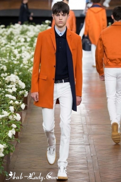 لمسة البرتقالي تميز بقوة صيحات الموضة الرجالية لربيع 2017