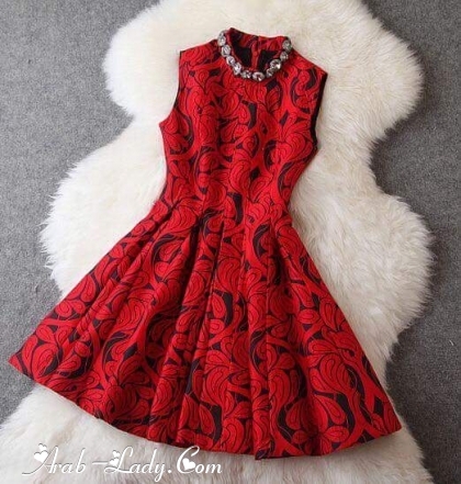 تشكيلة من الفساتين الحمراء القصيرة لسهرة مميزة