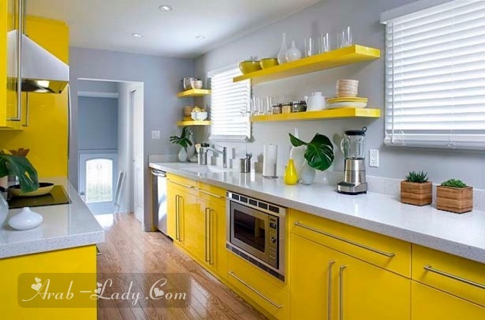 اجعلي ديكورات مطبخك أجمل باللون الأصفر