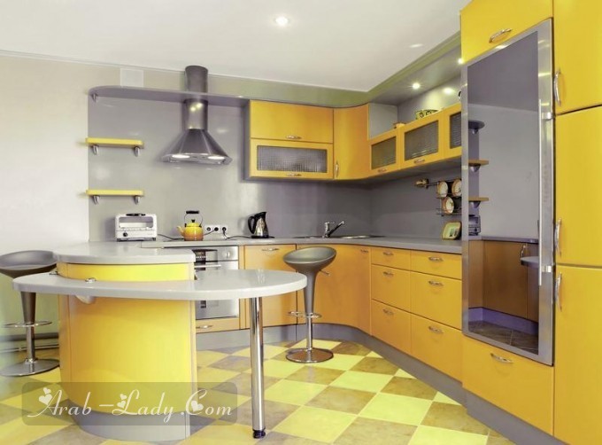 اجعلي ديكورات مطبخك أجمل باللون الأصفر