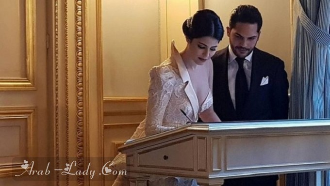 إطلالة الممثلة التونسية مرام بن عزيزة في يوم زفافها.. ستصدمك
