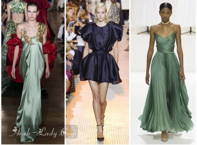 تشكيلة مميزة من فساتين السهرة كشفت عنها دور الأزياء العالمية في أسبوع الموضة