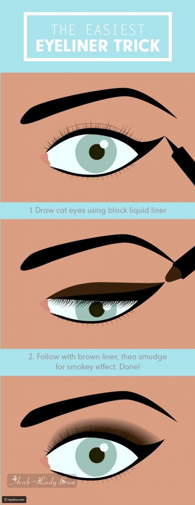 طريقة تكبير العيون في دقائق بواسطة المكياج