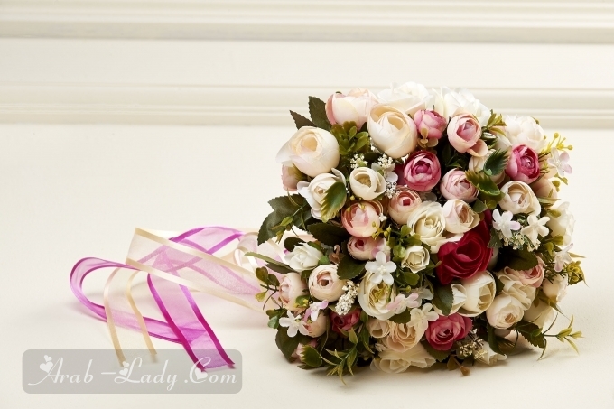 أجمل تشكيلة من بوكيهات الورد للعروس بألوان الفرح