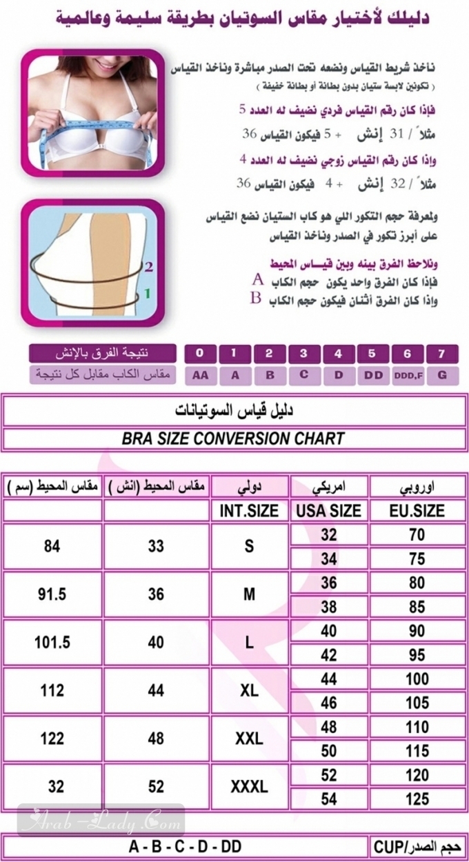 تعرفي سيدتي على مقاس السنتيان المناسب لك!