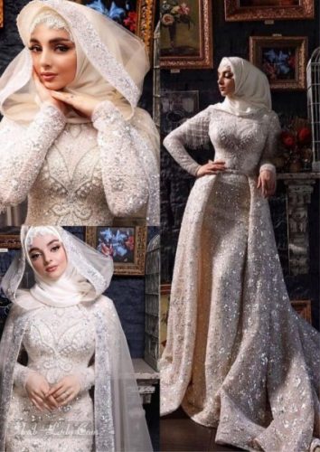 فستان زفاف محجبات تركي أسطوري