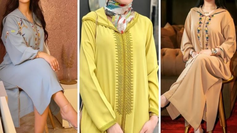 تشكيلة الجلابة بالرشمات لمسة مغربية قمة في الروعة للسيدات