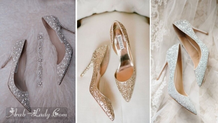 حذاء الكعب العالي للعروس جاذبية خاصة في ليلة العمر لتكوني أميرة