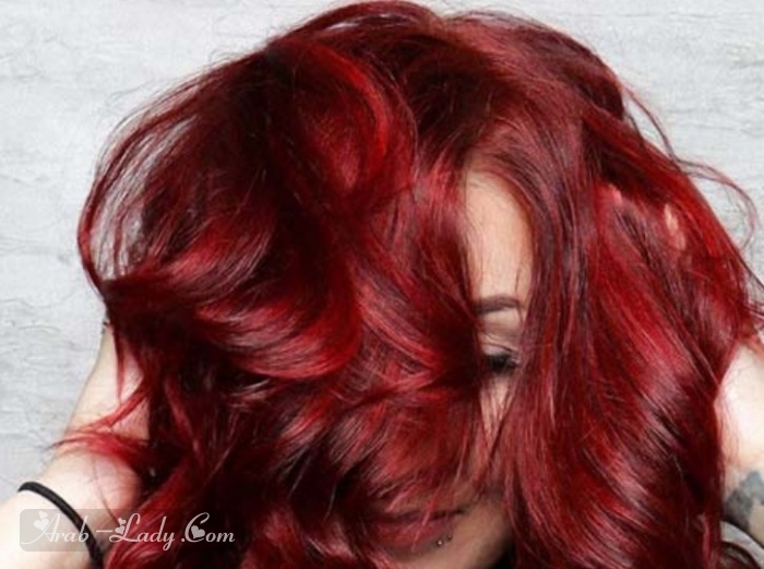 لون احمر لصبغات الشعر
