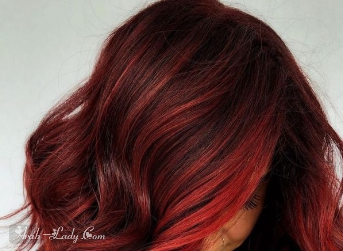 لون شعر أحمر كرزي