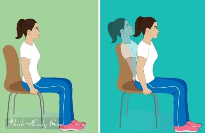 تمرينات الاحماء بالكرسي لإنزال وزن البطن