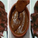 صباغة الشعر بالبني الغامق بصبغة طبيعية من صنع يديك دون كيماويات